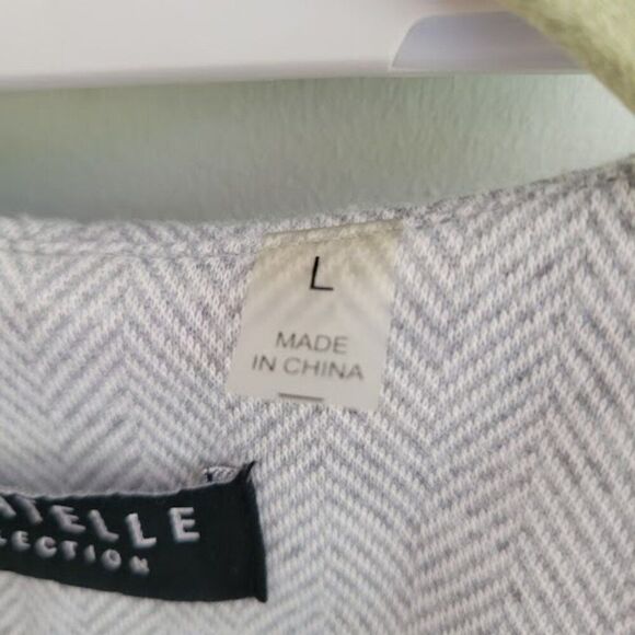 Bagatelle Collection - Oversized Long Cardigan Blazer Grey Open Front | Sz L - Picture 6 of 10